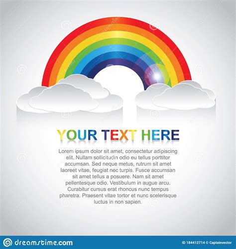 Rainbow Poster Vector Illustration Decorative Background Design Stock