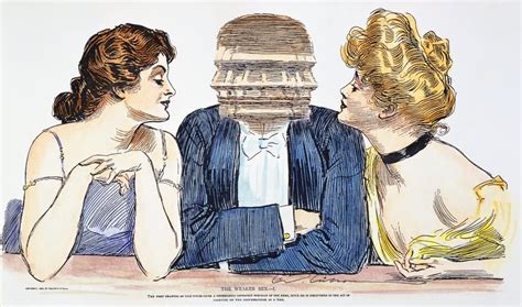 Gibson Girls 1903 Nthe Weaker Sex The Herodiscovered In The Act Of Carrying On Two