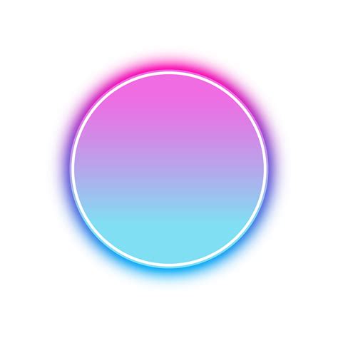 Neon Circle Stamp Glowing In Blue And Pink Light 18748167 Png