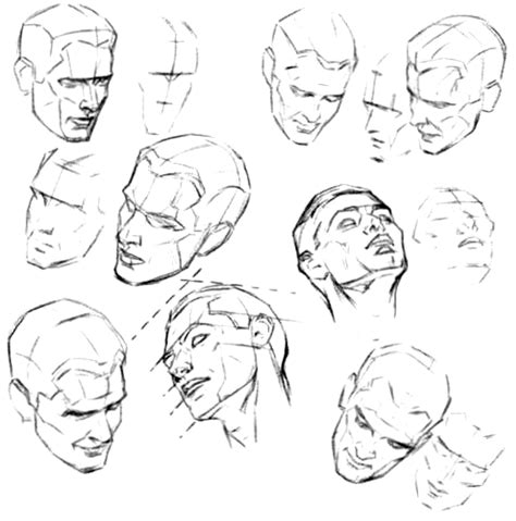 How To Draw The Face And Head In Perspective To Keep Correct Proportions When Slanting Or