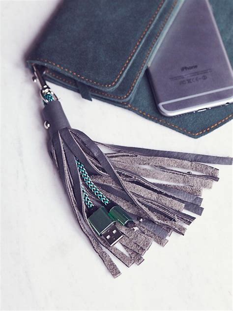 American Made Statement Fringe Leather Keychain That Also