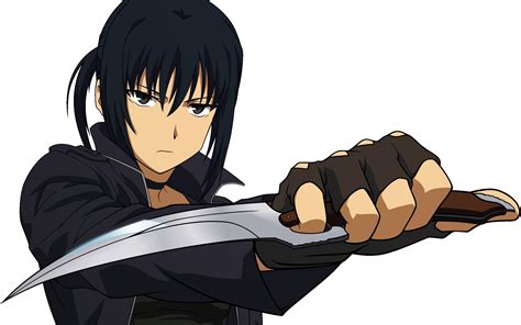 Black Haired Woman Holding A Dagger Animated Illustration Hd Wallpaper