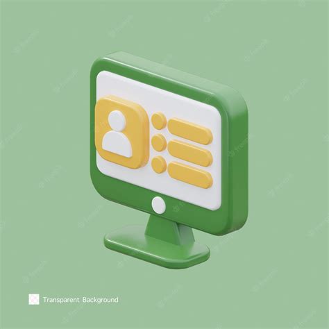 Premium Psd Computer Icon 3d Rendering Illustration