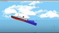 Queen Mary Sinks! Floating Sandbox - YouTube