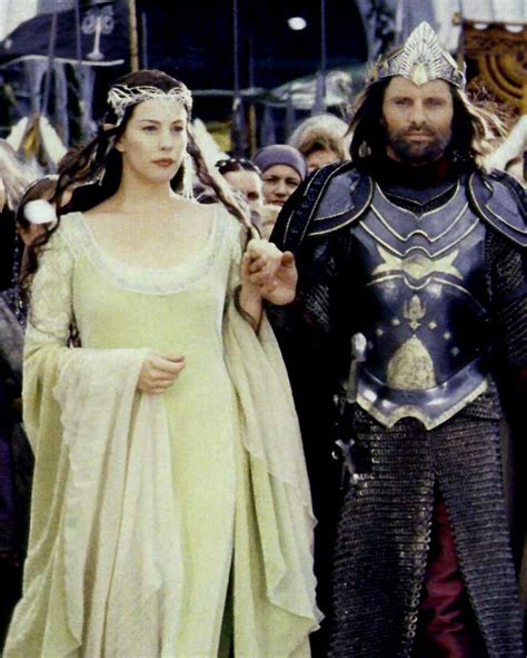 Viggo Mortensen And Liv Tyler As Aragorn And Arwen In Lord Of The Rings