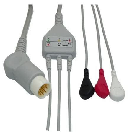 compatible for philips hp 12pin mp20 30 vm6 patient monitor ecg cable one piece 3 leads ecg