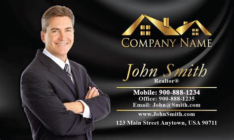 Can be active debit, credit cards. Realtor Real Estate Business Cards with Photo - Design #106141