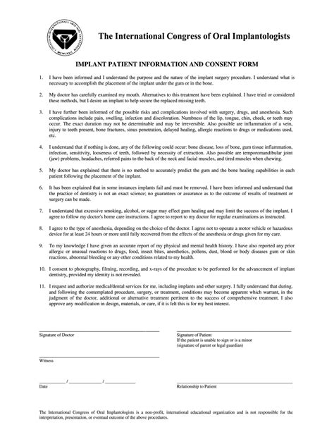 Implant Consent Form Fill Out And Sign Online Dochub