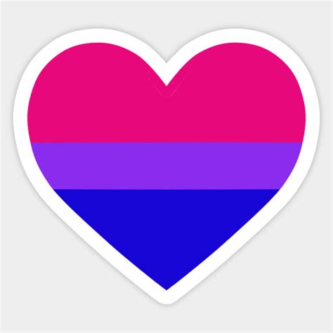 Bisexual Heart Pride Sticker Teepublic