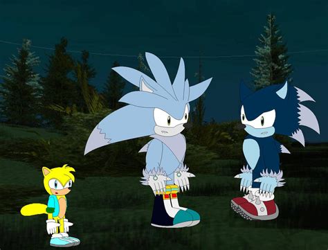 Sonic And Silver As Werehogs Plus Ray By Yrt9401 On Deviantart