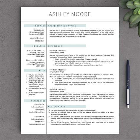 Resume Templates For Mac