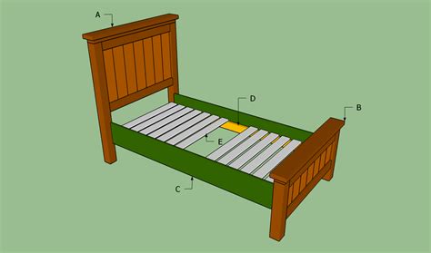 Twin size modern solid wood platform bed frame in natural. Woodwork Bed Frame Plans Twin PDF Plans