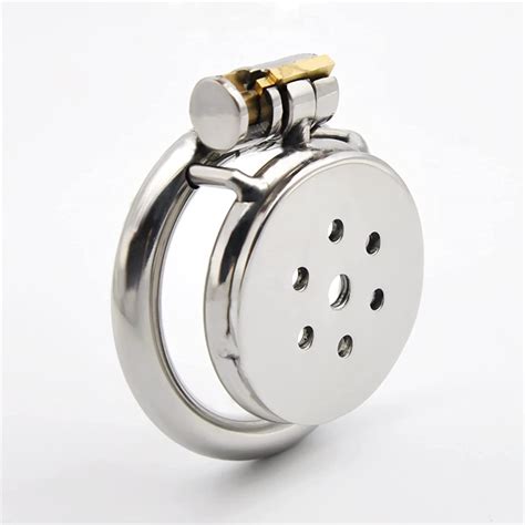 Stainless Steel Flat Chastity Lock Anti Escape For Men