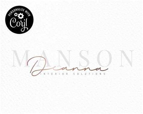 Modern Signature Logo Beauty Watermark Logo Premade Real Etsy