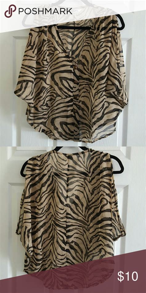 Sale For Sheer Tiger Print Top Tiger Print Clothes Design