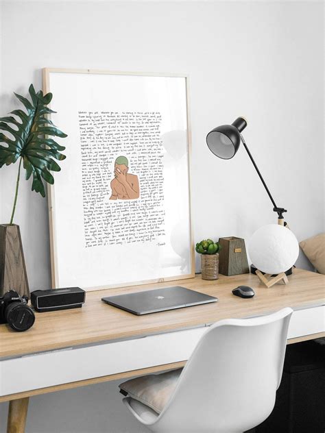 Frank Ocean Tumblr Coming Out Letter Blond Album Line Art Etsy