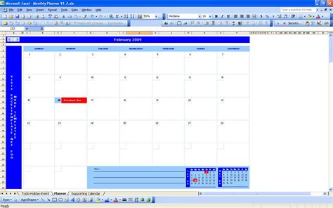 Monthly Planner Exceltemplate Net