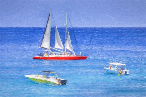 Barbados Blue Sea Art Photograph By David Pyatt Fine Art America