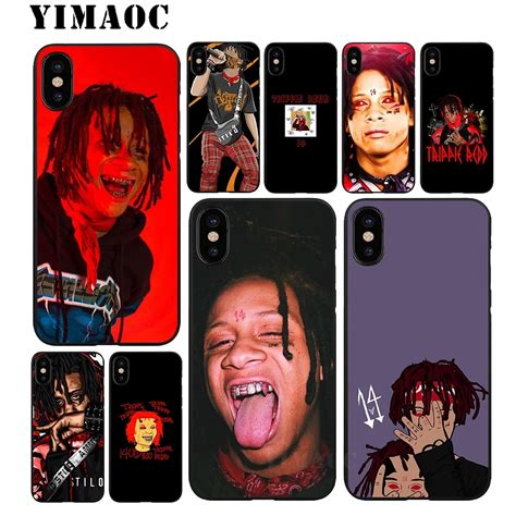 Yimaoc Trippie Redd Rapper Soft Tpu Black Silicone Case For Iphone Xr