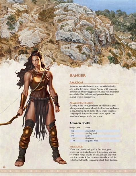 Ranger Amazon Arkadia Greek Dandd 5e Warrior Woman Greek Warrior