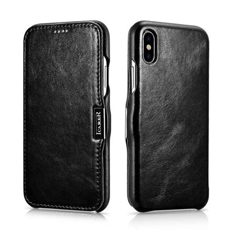 Iphone X Leather Caseruihui Genuine Vintage Leather Side Open Case In