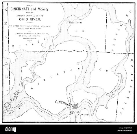 Psm V38 D763 Ancient Channel Of The Ohio River Around Cincinnati Stock