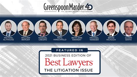 Eight Greenspoon Marder Attorneys Featured In The 2021 Business Edition