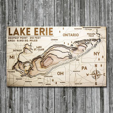 Lake Erie Topographic Map Map Of Western Hemisphere