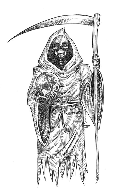 Grim Reaper Drawings In Pencil