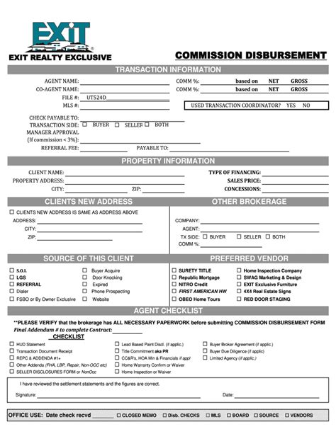 Commission Disbursement Authorization Template Edit And Share Airslate