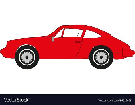 Red Car Icon On White Background Royalty Free Vector Image