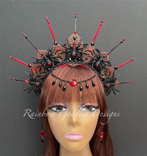 Black Widow Spider Crown Gothic Spider Queen Crown Spider Headband