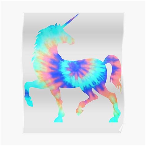 Tie Dye Unicorn Colorful Tye Dye Horse Horn Poster For Sale By