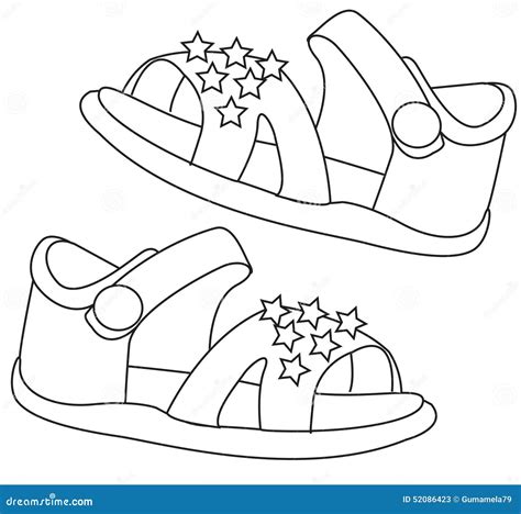 Sandal Coloring Sheet Coloring Pages