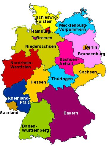 Jedes bundesland ist ein sogenannter teilsouveräner gliedstaat und hat. Deutscheins1 : Bundesländer