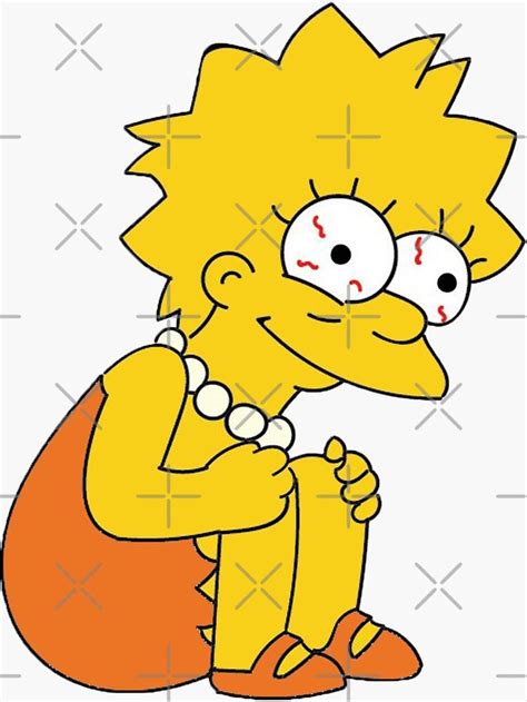 Crazy Lisa Sticker By Odinsxn In 2021 Simpsons Drawings Simpsons Art Cartoon Character Tattoos