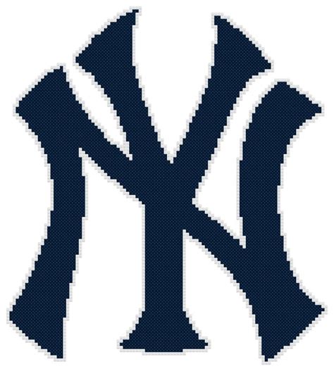 Counted Cross Stitch Pattern New York Yankees Logo The Cross Stitch Guy