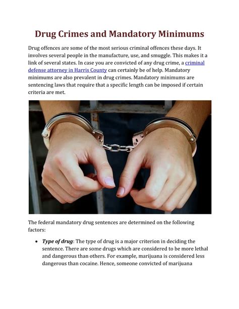 Ppt Drug Crimes And Mandatory Minimums Criminal Defense Lawyer