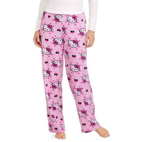 Licensed Hello Kitty Womens And Womens Plus Fleece Sleep Pants