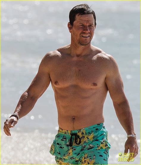 Shirtless Mark Wahlberg Hits The Beach In Barbados Again Photo
