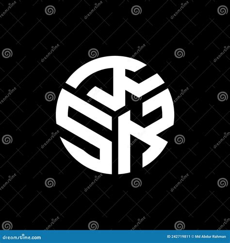 Ksk Letter Logo Design On Black Background Ksk Creative Initials