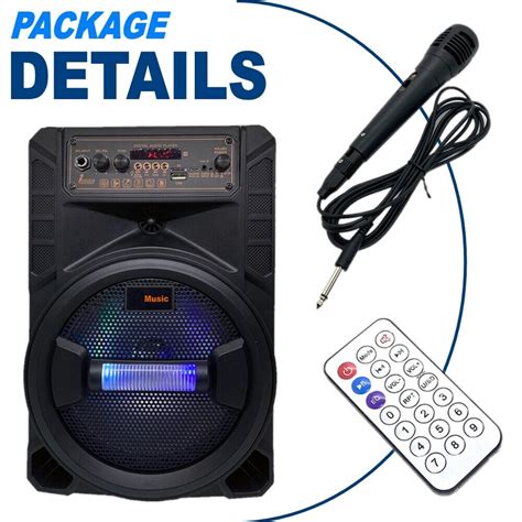 8wireless Portable Fm Bluetooth Speaker Subwoofer Heavy Bass Sound