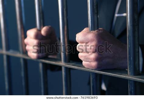 White Collar Criminal Behind Bars After Stock Photo Edit Now 761983693