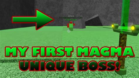 My First Magma Unique Boss Roblox Sword Factory Youtube