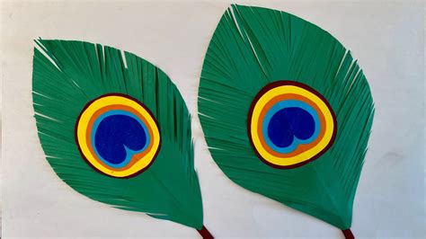 How To Make Peacock Feather Janmashtami Decoration Idea Easy Paper