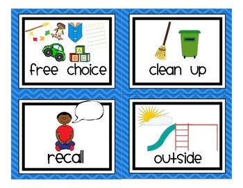 Preschool daily schedule for preschoolers and toddlers in the pre k classroom to organize a daily routine structure for children. GSRP Preschool / PreK - Visual Daily Schedule / Routine ...