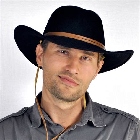 Jaxon Hats Crushable Wool Felt Chincord Outback Hat Cowboy And Western Hats