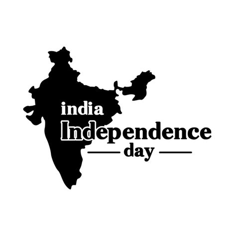 India Independence Day Celebration With Map Silhouette Style 2575725