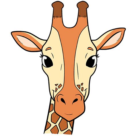 How To Draw A Giraffe Head And Face Really Easy Drawing Tutorial