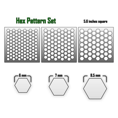 Hex Pattern Airbrush Stencils Death Ray Designs Tabletop
